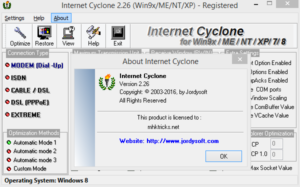 Khóa nối tiếp Internet Cyclone với Crack